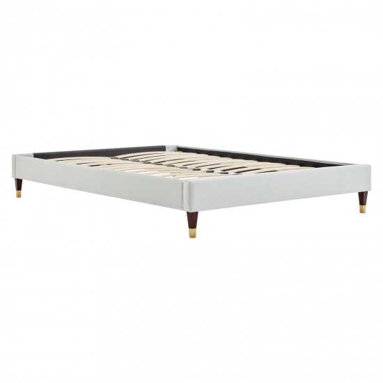 Harlow Queen Performance Velvet Platform Bed Frame