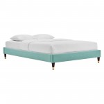 Harlow King Performance Velvet Platform Bed Frame