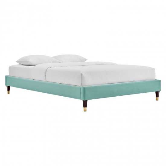 Harlow King Performance Velvet Platform Bed Frame