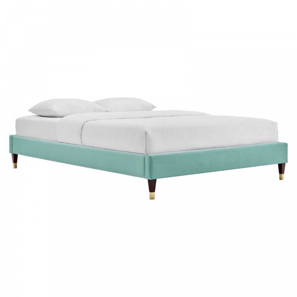 Harlow King Performance Velvet Platform Bed Frame