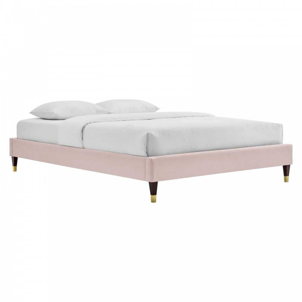 Harlow King Performance Velvet Platform Bed Frame Harlow King Performance Velvet Platform Bed Frame