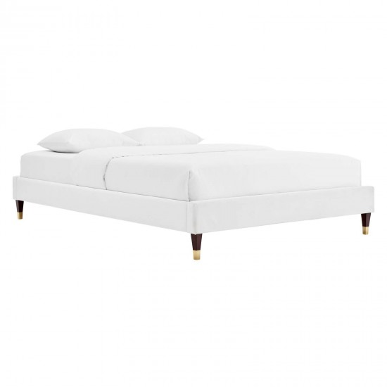 Harlow King Performance Velvet Platform Bed Frame