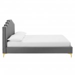 Olivia Queen Performance Velvet Platform Bed