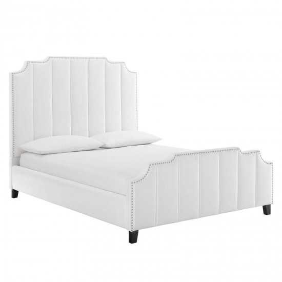 Lucille Queen Performance Velvet Platform Bed