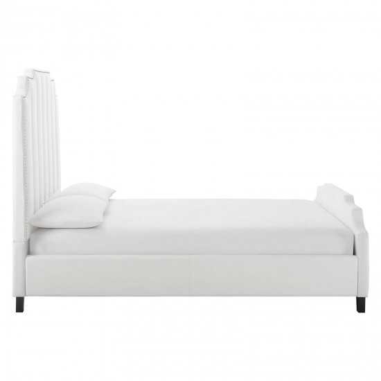 Lucille Queen Performance Velvet Platform Bed