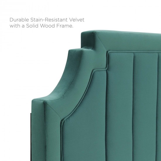 Alyona Channel Tufted Performance Velvet Full/Queen Headboard
