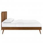 Alana Queen Wood Platform Bed With Splayed Legs