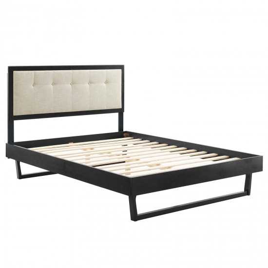 Willow Queen Wood Platform Bed With Angular Frame