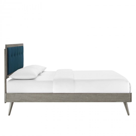 Willow Queen Wood Platform Bed With Splayed Legs