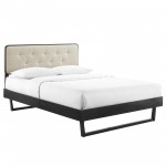 Bridgette Queen Wood Platform Bed With Angular Frame