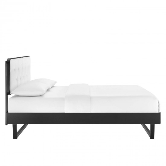 Bridgette Queen Wood Platform Bed With Angular Frame