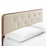 Bridgette Queen Wood Platform Bed With Angular Frame