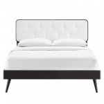 Bridgette Queen Wood Platform Bed With Splayed Legs