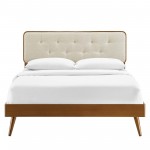 Bridgette Queen Wood Platform Bed With Splayed Legs