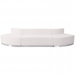 Melrose White LeatherSoft Reception Configuration, 3 Pieces