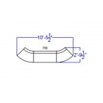 Melrose White LeatherSoft Reception Configuration, 3 Pieces