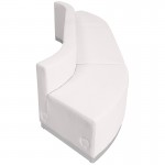 Melrose White LeatherSoft Reception Configuration, 3 Pieces