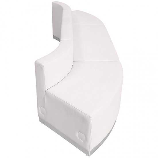 Melrose White LeatherSoft Reception Configuration, 3 Pieces