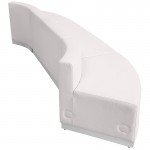 Melrose White LeatherSoft Reception Configuration, 3 Pieces