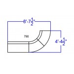 Black LeatherSoft Reception Configuration, 3 Pieces