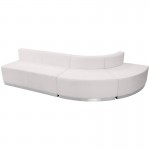 Melrose White LeatherSoft Reception Configuration, 3 Pieces