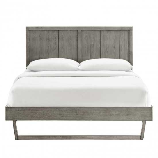 Alana Full Wood Platform Bed With Angular Frame