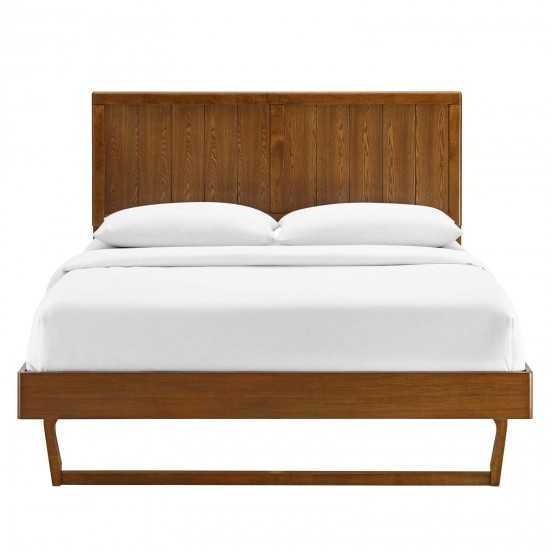 Alana Full Wood Platform Bed With Angular Frame