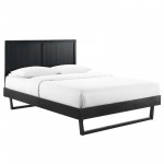 Alana King Wood Platform Bed With Angular Frame