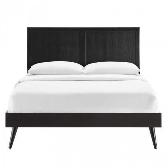 Alana Full Wood Platform Bed With Splayed Legs