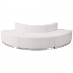 Melrose White LeatherSoft Reception Configuration, 3 Pieces