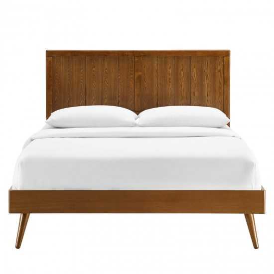 Alana Twin Wood Platform Bed With Splayed Legs