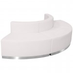 Melrose White LeatherSoft Reception Configuration, 3 Pieces