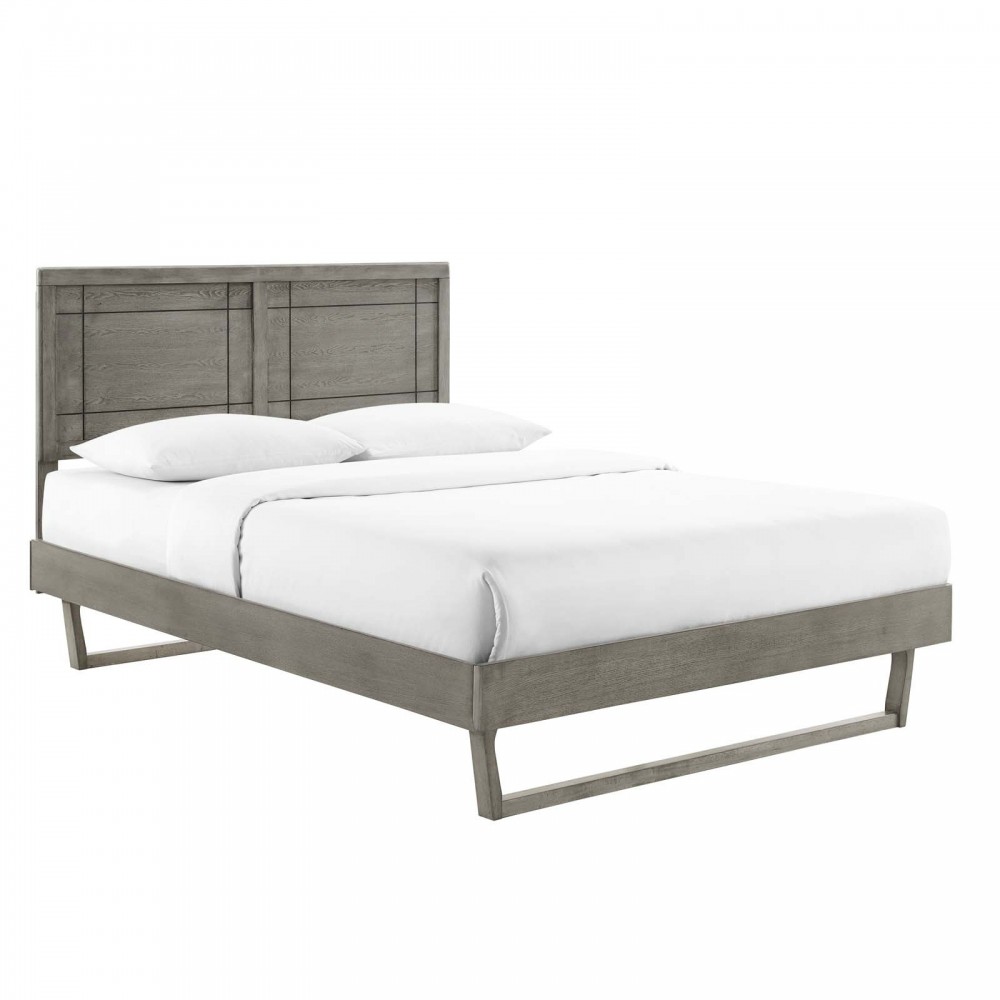 Marlee Full Wood Platform Bed With Angular Frame Marlee Full Wood Platform Bed With Angular Frame