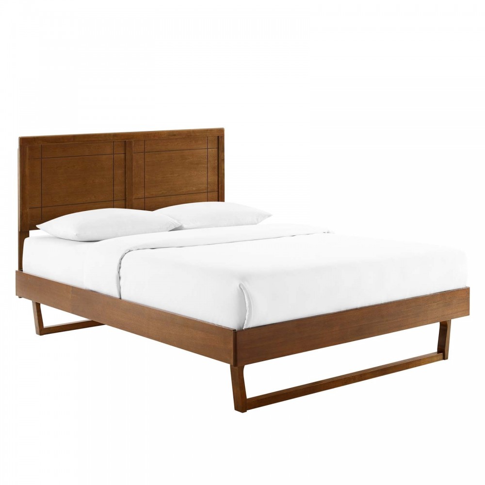 Marlee Full Wood Platform Bed With Angular Frame