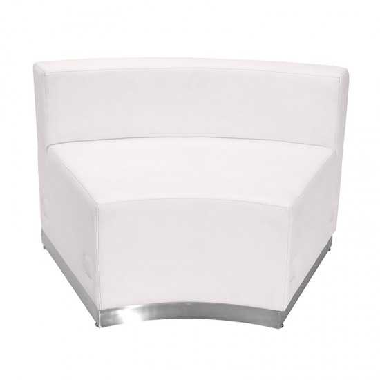 Melrose White LeatherSoft Reception Configuration, 5 Pieces