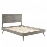 Marlee King Wood Platform Bed With Splayed Legs