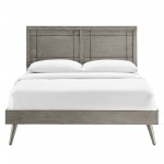 Marlee King Wood Platform Bed With Splayed Legs