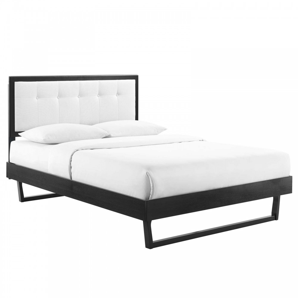 Willow Full Wood Platform Bed With Angular Frame