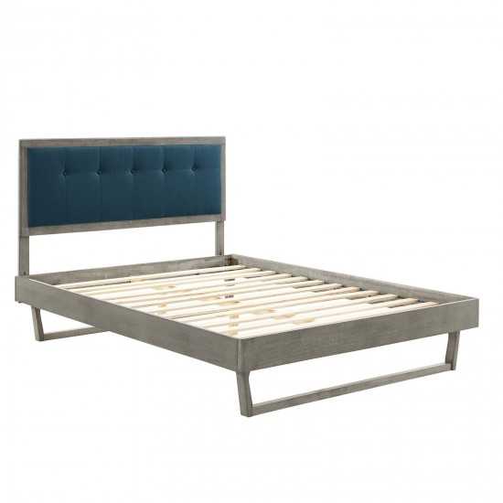 Willow Full Wood Platform Bed With Angular Frame