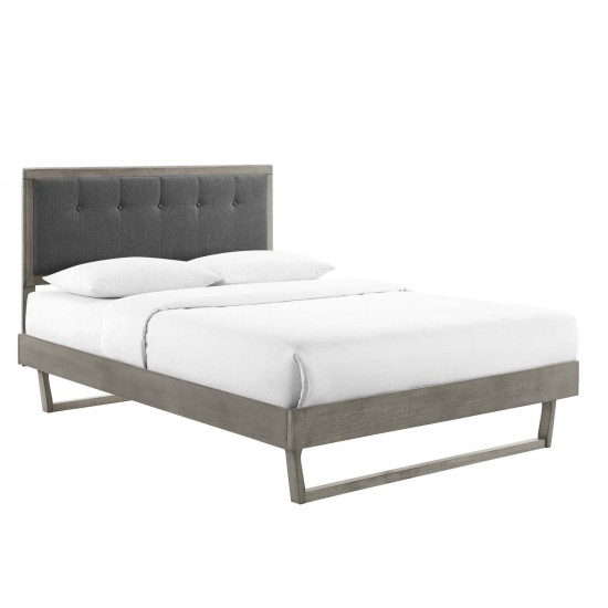 Willow Full Wood Platform Bed With Angular Frame