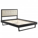 Willow King Wood Platform Bed With Angular Frame