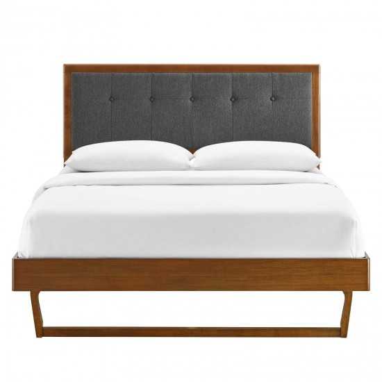 Willow King Wood Platform Bed With Angular Frame