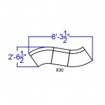 Black LeatherSoft Reception Configuration, 3 Pieces