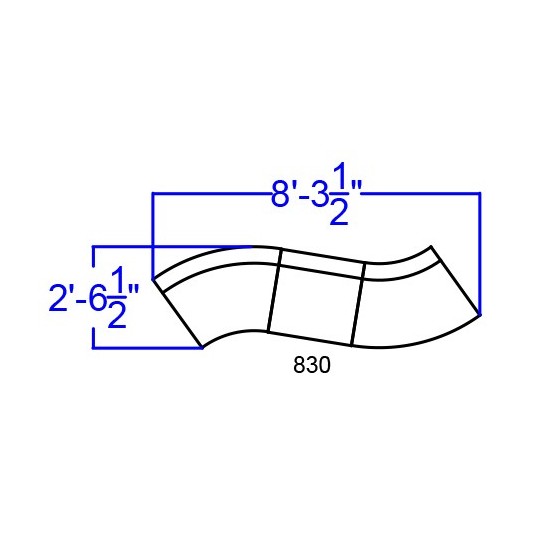 Black LeatherSoft Reception Configuration, 3 Pieces