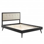 Willow Full Wood Platform Bed With Splayed Legs