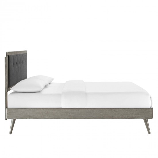 Willow Full Wood Platform Bed With Splayed Legs