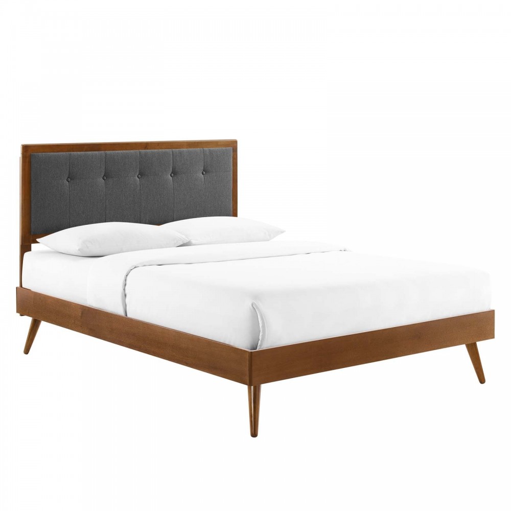 Willow Full Wood Platform Bed With Splayed Legs Willow Full Wood Platform Bed With Splayed Legs