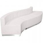 Melrose White LeatherSoft Reception Configuration, 3 Pieces