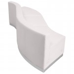 Melrose White LeatherSoft Reception Configuration, 3 Pieces