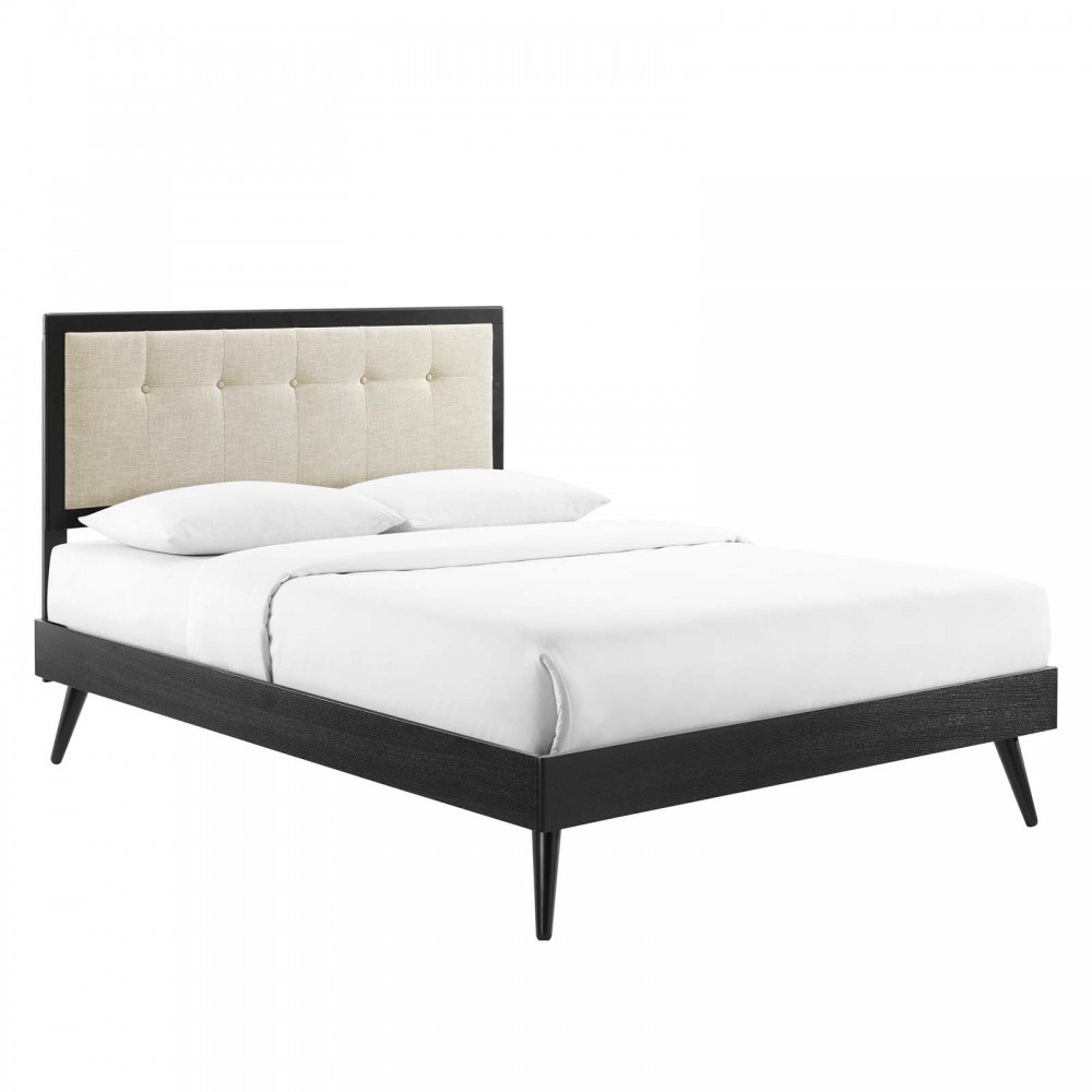 Willow Twin Wood Platform Bed With Splayed Legs Willow Twin Wood Platform Bed With Splayed Legs